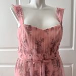 Marchesa Notte Blush Pink Floral Tulle Formal Gown Maxi Dress Women’s Size 18 Photo 6