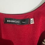 Mango Suit Embroidered Gown - Burgundy & Gold Elegant Formal Dress Photo 2