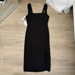 Aritzia Babaton '90S SLIT Black MIDI DRESS Photo 2