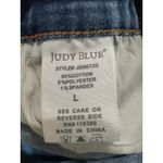 Judy Blue  Women's JB88722 Short Sleeve Zip Up Stretch Denim Wide Leg Jumpsuit L Photo 9