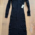 Cotton Citizen NEW NWT Black Monaco Long Sleeve Midi Dress Photo 4
