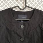 Banana Republic black linen cotton crop jacket Women's Size XS Cropped Photo 2