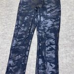 Spanx  Camo Leggings Women Small Shiny‎ Black Activewear Workout Compression Photo 1
