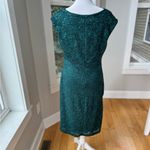 Dress Barn Collection Dark Green Lace Cowl Neck Sleeveless Midi Formal Dress 12 Photo 10