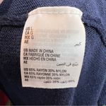 Maison Jules  Large Long Sleeve Open Front Navy Blue Lightweight Sweater Pockets Photo 9