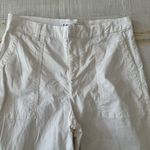 Frank & Eileen  Blackstone Pants size 6 Chalk Twill‎ Raw Hem Ankle Khakis Photo 4