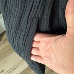 Madewell Midi Dress Size S Black Guaze V-Neck Gathered Waist Casual Versatile Photo 7