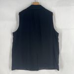 H&M Sleeveless Blazer Vest Womens 2XL Black Woven Peak Lapel Double Breasted Photo 1