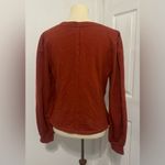 Pilcro  Anthropologie Twist Front Sweatshirt Rust Copper NWT Size Medium Photo 2