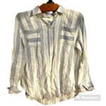 Spartina 449  100% linen button stripe prep pocket shirt Photo 0