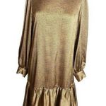 Molly Bracken  satin drop hem animal print dress Sz S Photo 0