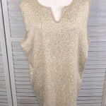 Fashion Bug Sleeveless V Neck Sweater Peach/White/Green-22/24 Photo 0