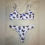 SheIn  White Butterfly High-Cut Bikini Medium EUC Photo 0