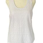 Solitaire Women’s medium white embroidered overlay fully lined tank top Photo 0