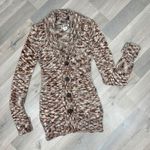 Billabong Marled Cardigan Sweater Brown Multi Juniors Large Button Shawl Collar Photo 11