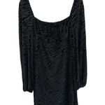 Princess Polly Black Violet Velvet Burnout Button Down Mini Dress Size 10 Photo 2