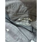 American Eagle Black Distressed Ripped High Rise Stretch Denim Mom Jeans Size 2R Photo 2