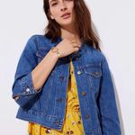 Ann Taylor Loft Blue Denim Frayed Jean Jacket Photo 1