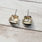 Vintage Stud Earrings For Pierced Ears Cream, Black, Clear Gem Black Photo 4