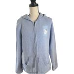 Colorado Clothing Luxury Knits Hooded Zipper front Snowman Top/Jacket. SZ. L. Blue Size L Photo 4