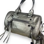 Botkier 🆕  Logan Convertible Leather Boston Satchel Bag in Metallic Pewter Photo 4