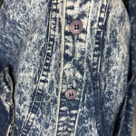 Cherokee  Blue Acid Wash Cropped Denim Shirt Jacket Vintage 90s Size Medium Photo 6