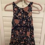 American Eagle Flowy peplum cutout lace tank top floral size xs! Photo 0