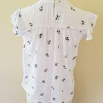 Lucky Brand floral mixed media blouse size small Photo 7