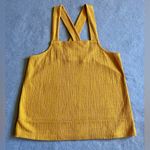 Madewell  Top Women’s Textured Knit Apron Yellow Size Small Photo 0
