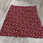 Free People  Floral A-Line Skirt - Burgundy and Yellow Photo 2