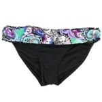 Kenneth Cole NEW NWT REACTION Sash Hipster Bikini Bottom Paisley Black Blue M Photo 1