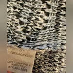 Hem & Thread  blue and cream patterned fringe cardigan size S/M Photo 5