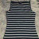 EXPRESS  Women's Black and White Striped Top Size Medium Photo 0