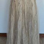 David's Bridal Gold Prom Dress Photo 1