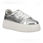 Dirty Laundry  1990 Record Metallic Silver Platform Sneakers Shoes Size 10 GUC Photo 1