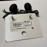 BaubleBar Sugar Fix Pierced Earrings Gold Tone Black Cloth Wrap Dangle Drop NWT Photo 7