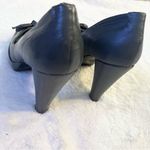 Nine West Gray Faux Leather Bow Tie Peep Toe Platform High Heel Pumps Size 9 Photo 8