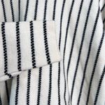 Maje Women’s Cream Black Striped Wool Blend Long Sleeve Top Size 1 (Smal Photo 4