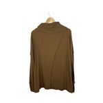 Free People Juicy Light Brown Ribbed Knit Cowl Neck Sweater Camel Small Photo 8