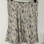 French Connection  Vintage‎ Floral Print A Line Midi Skirt Button Side SILK Photo 0