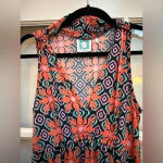 Vfish | Resort Bold Tropical Bohemian Floral Print V Neck Maxi Dress Size XS Pink Photo 2