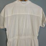 Caslon  Women's Twist Front Linen Blend Collared Blouse White‎ Sz Small Petite Photo 7