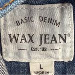 Wax Jean Denim Button-Down Overall Dress Size Large Photo 4