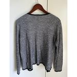 Eileen Fisher Cardigan Sweater Size Medium Black/White Organic Linen/Cotton Photo 8