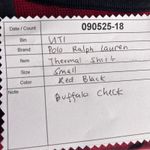 Ralph Lauren Polo  Waffle Knit Thermal Shirt Small Buffalo Christmas Holiday Warm Photo 8