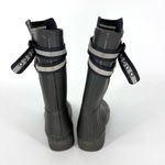 Hunter Mid Calf Black Rain Boots with Striped Buckle Size 6 Photo 5