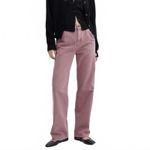 Mango Carpenter Cargo Jeans Light Pastel Purple NWT Size 2 Photo 4