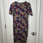 LuLaRoe NWOT women’s multicolored 1/2 sleeve rose print pattern midi dress XS Photo 4