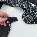 Laundry by Design  Packable‎ Wide Brim Visor Hat Black Floral Trim Travel NWT Photo 3