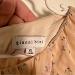 Gianni Bini Puff Sleeve Blouse Tan Pink Floral Photo 10
